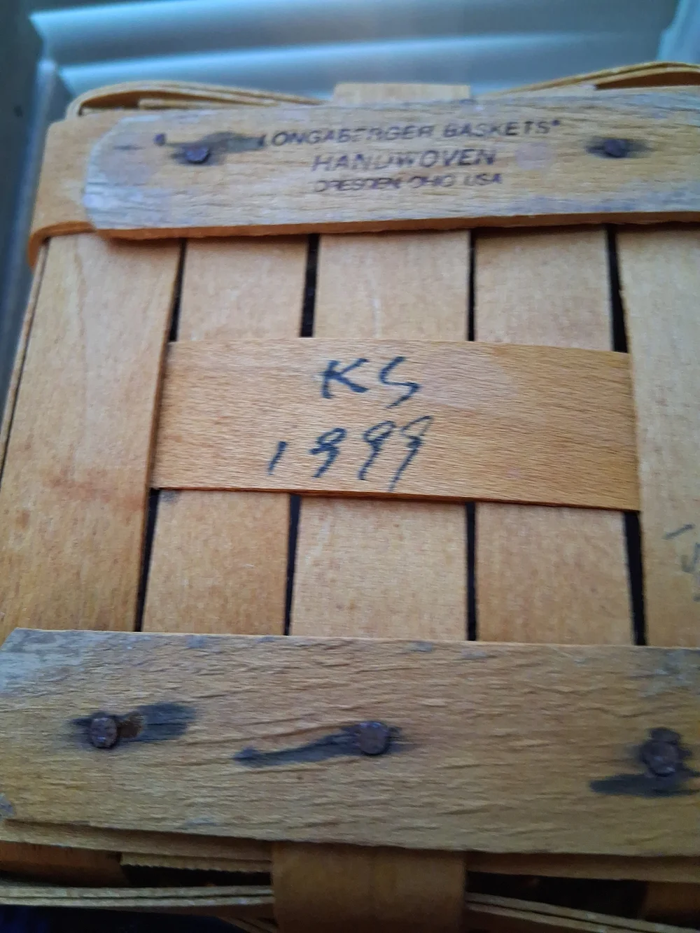 1999 Longaberger Natural Handwoven Storage Basket